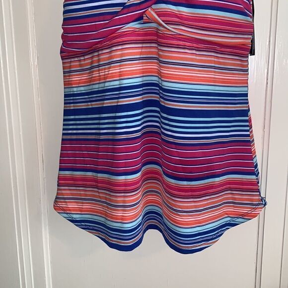 NWT a.n.a multi striped tankini swimsuit top - Picture 3 of 9